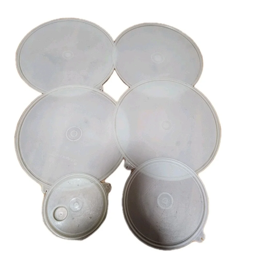 Tupperware GIANT TALL ROUND Storage Container SHEER WHITE 255, 267, 321, 264 Lid